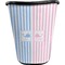 Striped w/ Whales Waste Basket - Single Sided (Black) (Personalized)