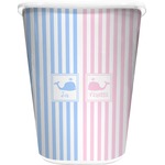 Striped w/ Whales Waste Basket (Personalized)