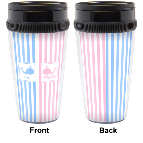 Striped w/ Whales Travel Mug Approval (Personalized)