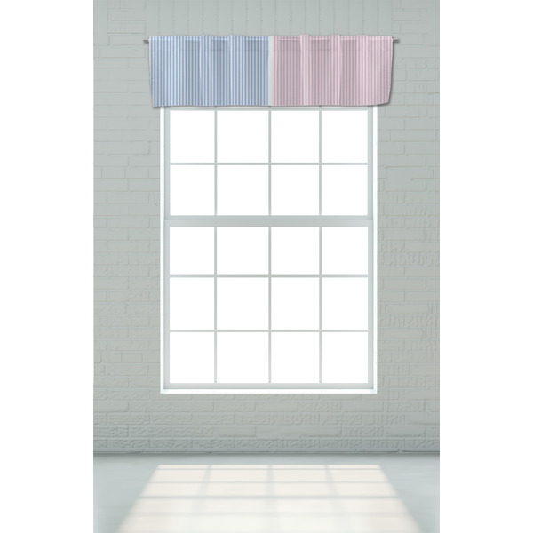 Striped w/ Whales Valance - On window