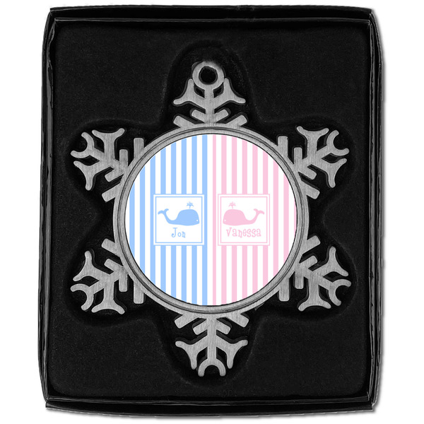 Striped w/ Whales Vintage Snowflake - In box