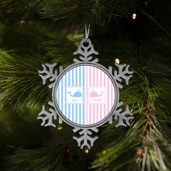 Striped w/ Whales Vintage Snowflake - (LIFESTYLE)