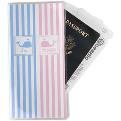 Striped w/ Whales Travel Document Holder