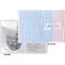 Striped w/ Whales Vinyl Passport Holder - Flat Front and Back