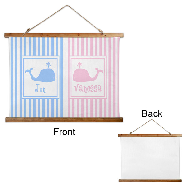 Striped w/ Whales Wall Hanging Tapestry - Landscape - APPROVAL