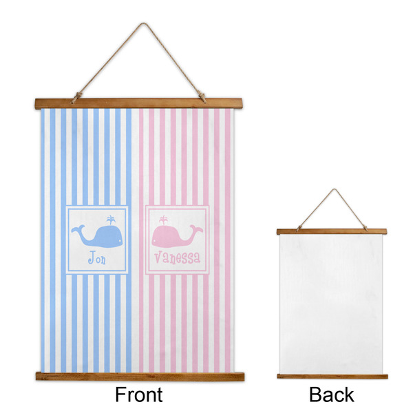 Striped w/ Whales Wall Hanging Tapestry - Portrait - APPROVAL