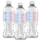 Striped w/ Whales Water Bottle Labels - Front View