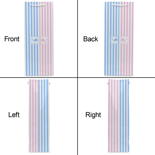 Striped w/ Whales Wine Gift Bag - Gloss - Approval