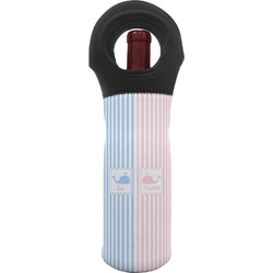 Striped w/ Whales Wine Tote Bag (Personalized)
