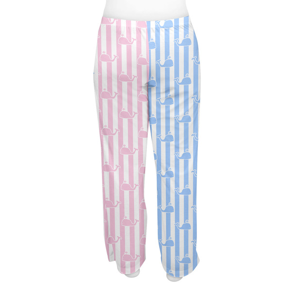 Striped w/ Whales Women's Pj on model - Back