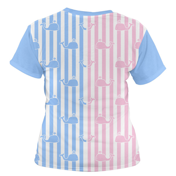 Striped w/ Whales Women's T-shirt Back