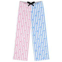 Striped w/ Whales Womens Pajama Pants - S