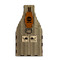 Striped w/ Whales Wood Beer Bottle Caddy - Side View w/ Opener