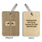 Striped w/ Whales Wood Luggage Tags - Rectangle - Approval