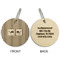 Striped w/ Whales Wood Luggage Tags - Round - Approval