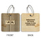 Striped w/ Whales Wood Luggage Tags - Square - Approval