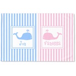 Striped w/ Whales Woven Mat (Personalized)