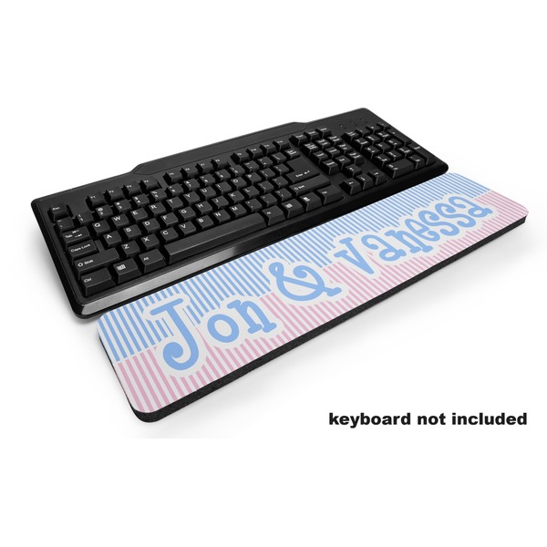 Custom Striped w/ Whales Keyboard Wrist Rest (Personalized)