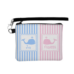 Striped w/ Whales Wristlet ID Case w/ Multiple Names