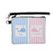 Striped w/ Whales Wristlet ID Cases - Front