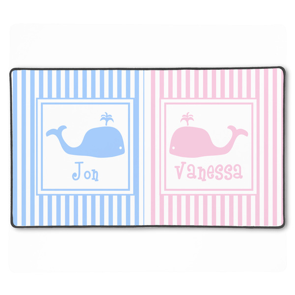 Striped w/ Whales XXL Gaming Mouse Pads - 24" x 14" - APPROVAL