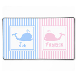 Striped w/ Whales XXL Gaming Mouse Pad - 24" x 14" (Personalized)