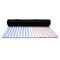 Striped w/ Whales Yoga Mat Rolled up Black Rubber Backing