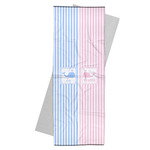 Striped w/ Whales Yoga Mat Towel (Personalized)