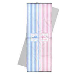 Striped w/ Whales Yoga Mat Towel (Personalized)