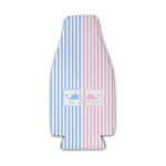 Striped w/ Whales Zipper Bottle Cooler (Personalized)