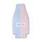 Striped w/ Whales Zipper Bottle Cooler (Personalized)