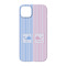 Striped w/ Whales iPhone 14 Case - Back