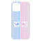 Striped w/ Whales iPhone 15 Plus Case - Back