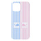 Striped w/ Whales iPhone 15 Pro Max Case - Back