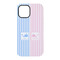 Striped w/ Whales iPhone 15 Tough Case - Back