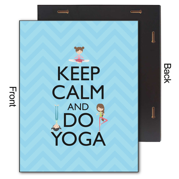 Keep Calm & Do Yoga 11x14 Wood Print - Front & Back View