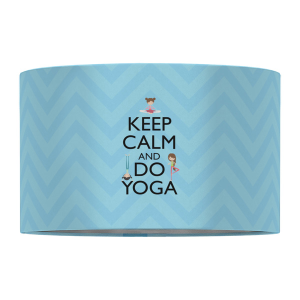 Keep Calm & Do Yoga 12" Drum Lampshade - FRONT (Fabric)
