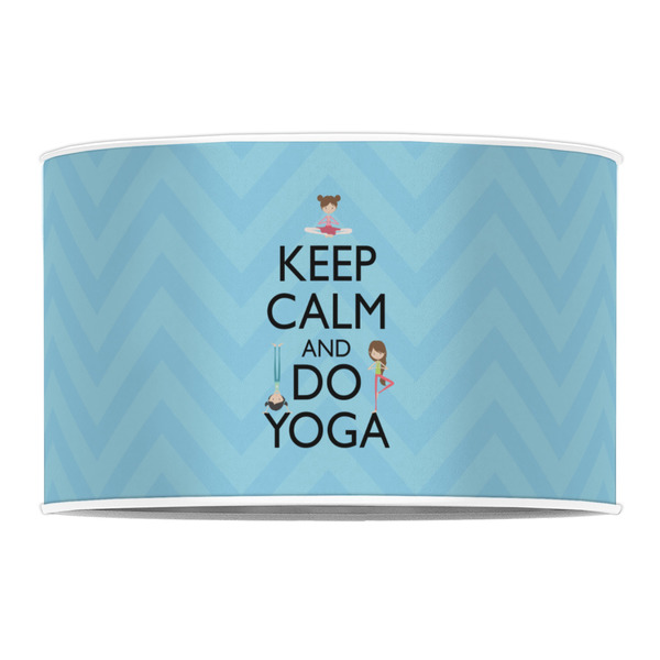 Keep Calm & Do Yoga 12" Drum Lampshade - FRONT (Poly Film)