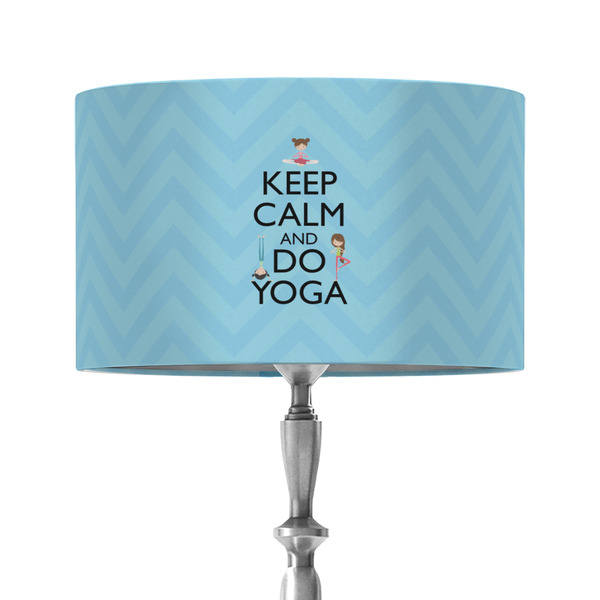 Custom Keep Calm & Do Yoga 12" Drum Lamp Shade - Fabric