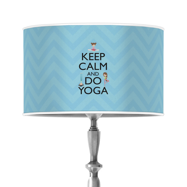 Custom Keep Calm & Do Yoga 12" Drum Lamp Shade - Poly-film