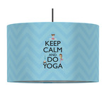 Keep Calm & Do Yoga 12" Drum Pendant Lamp - Fabric