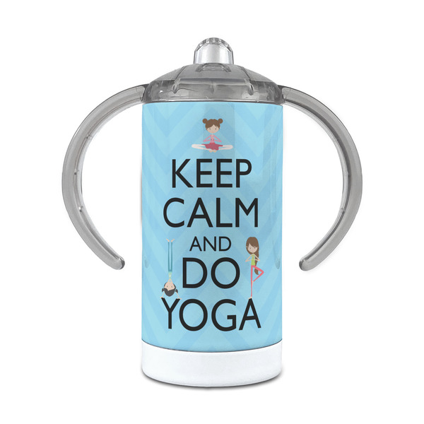 Custom Keep Calm & Do Yoga 12 oz Stainless Steel Sippy Cup
