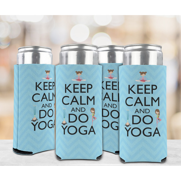 Keep Calm & Do Yoga 12oz Tall Can Sleeve - Set of 4 - LIFESTYLE