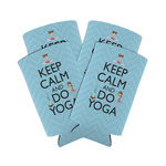 Keep Calm & Do Yoga Can Cooler (tall 12 oz) - Set of 4