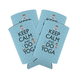 Keep Calm & Do Yoga Can Cooler (tall 12 oz) - Set of 4