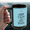 Keep Calm & Do Yoga 15oz. Black Mug - LIFESTYLE