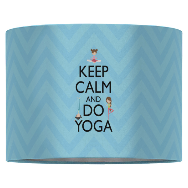 Keep Calm & Do Yoga 16" Drum Lampshade - FRONT (Fabric)
