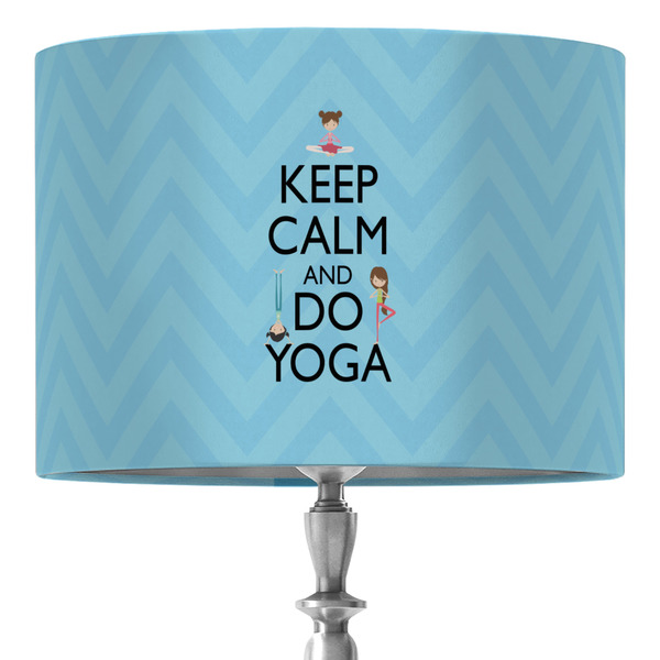 Custom Keep Calm & Do Yoga 16" Drum Lamp Shade - Fabric