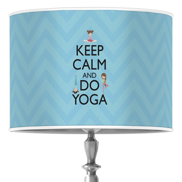 Custom Keep Calm & Do Yoga 16" Drum Lamp Shade - Poly-film
