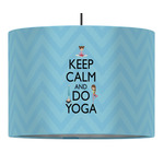 Keep Calm & Do Yoga 16" Drum Pendant Lamp - Fabric